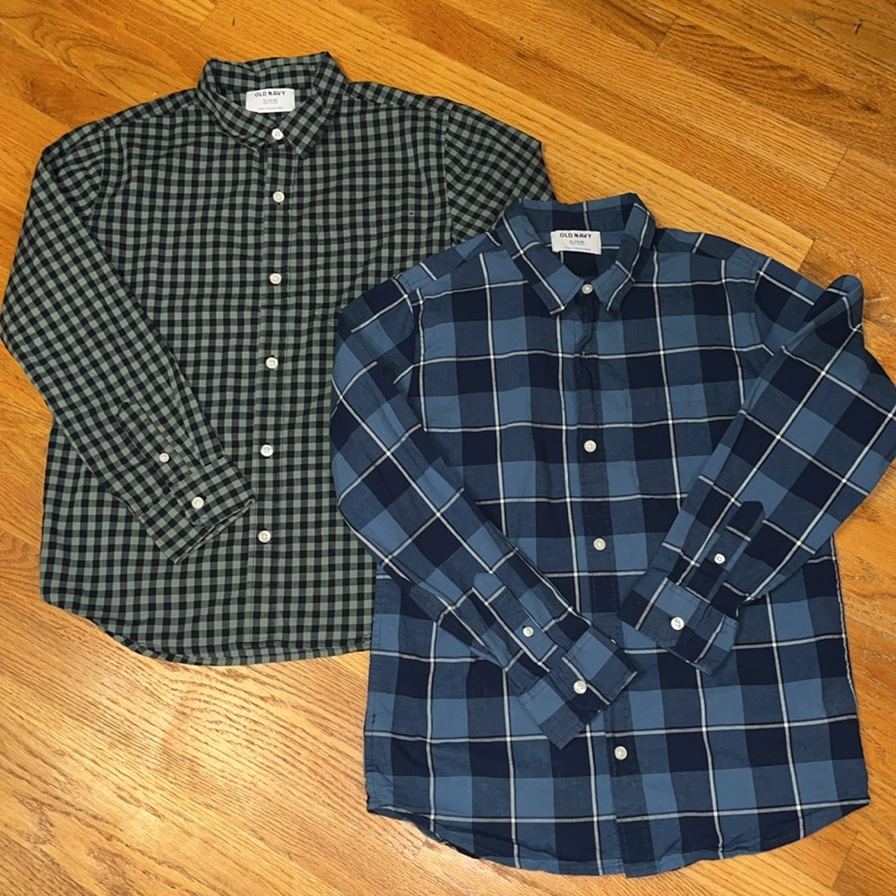 NWOT Old Navy Classic Plaid button down shirts